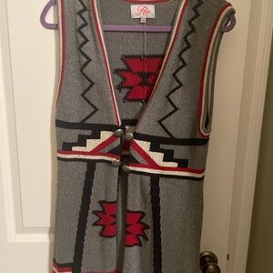 Vintage Roja Gray and Red Women's Vest